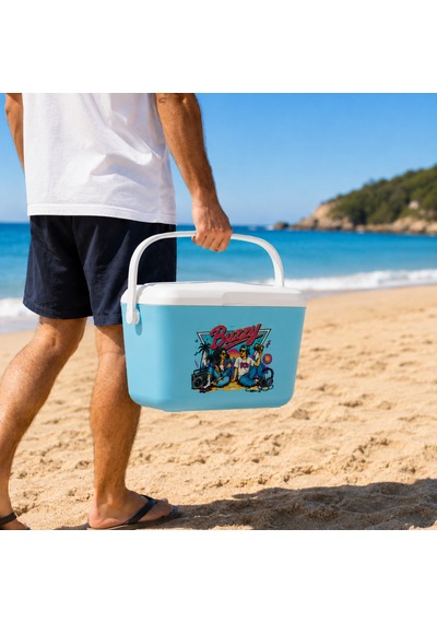 20 Lt Buzzy Retro Buzluk Termos 1179 Cooler Box -398 Açık Mavi