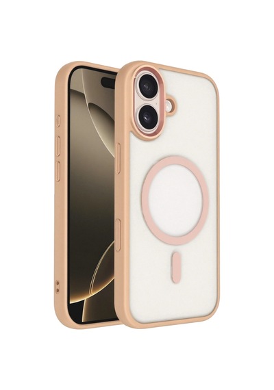 Joko Apple iPhone Uyumlu 17 Terea Magsafe Kapak - Pembe Düz Renkli