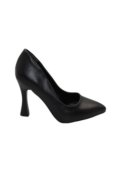 Celira Siyah Cilt Topuklu 8 Cm Kadın Stiletto Ayakkabı Siyah