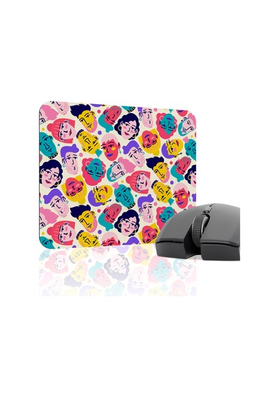 İllüstrasyon Kaymaz Dikişli Kauçuk Oyuncu Mousepad V5 - 22x18 Gaming Mouse Pad Fare Altlığı