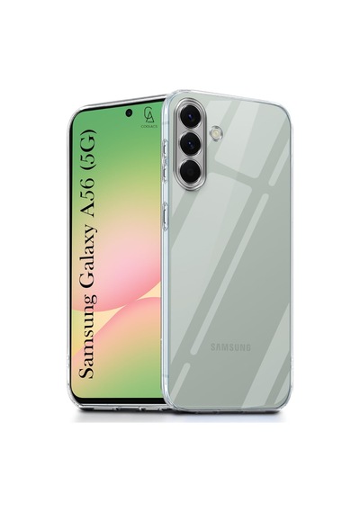 Samsung Galaxy A56 Uyumlu Kılıf Esnek Silikon Telefon Kılıfı Ve Temperli Cam Ekran Koruyucu Şeffaf
