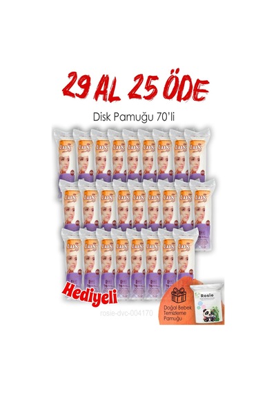 29 Al 25 Öde 70'li Lux Disk Makyaj Pamuğu Ve Rosıe