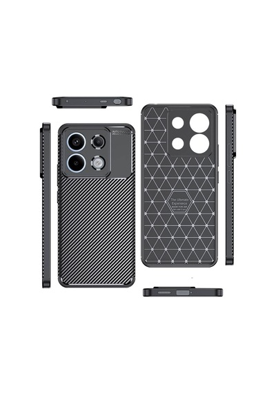 Xiaomi Redmi Note 13 Pro 5g Kılıf Negro Karbon Kamera Korumalı Silikon Lüx