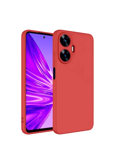 Realme C55 Kılıf Lansman İçi Kadife Kamera Korumalı Mara Silikon Kılıf