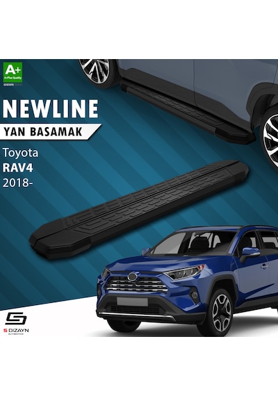 S-dizayn Toyota Rav 4 5 Newline Siyah Yan Basamak 173 Cm 2018 Üze