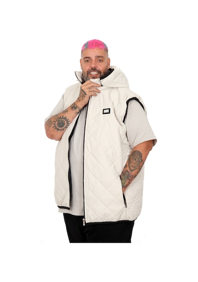 Mode Xl Battal Beden Erkek Kapitone Yelek 25709 Siyah