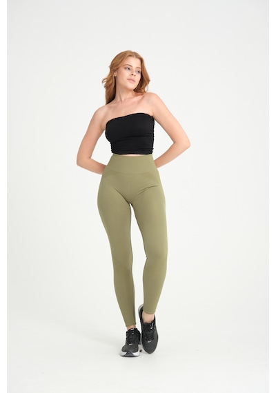 Gymhams Kalçası Büzgülü Push Up Kalça Şekillendirici Tayt Seamless Fitnes