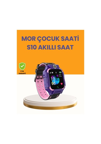 S10 Mor Akıllı Çocuk Saati Konum Takip Ve Güvenlik Özellikli