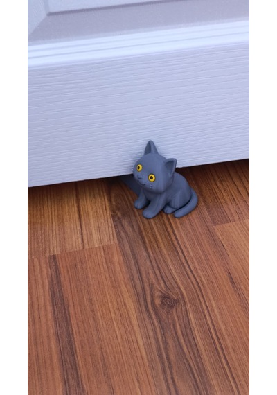 Kapı Stoperi / Dekoratif & Kaymaz Taban / Kedi Figürlü / Kapı Tutacağı/ Hediye