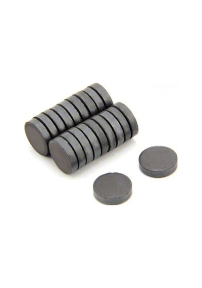 50 Adet 12x3mm Yuvarlak Ferrit Mıknatıs, Çok Amaçlı Süsleme Mıknatısı