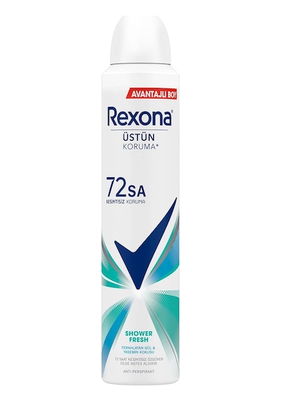 Rexona Kadın Sprey Deodorant Shower Fresh 72 Saat Kesintisiz Üstün Koruma 200 Ml