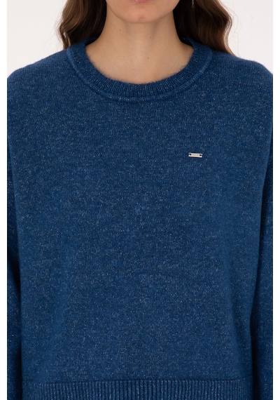 U.S. Polo Assn. Kadın Lacivert Bisiklet Yaka Kazak 50310021-VR033