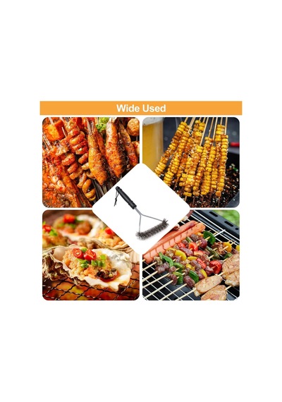 Mangal Barbekü Fırçası, Izgara Temizleme Fırçası, Paslanmaz Çelik, Ekstra Uzun Mangal Temizleme Fırçası, Gazl
