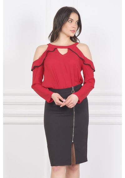 Shahiqa Kadın Önü Fermuarlı Etek 001