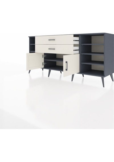 Hyperion Konsol 7 Raflı 2 Çekmeceli 2 Kapaklı 176x44x83 Antrasit-aytaşı Aytaşı Hyperion Konsol 7 Raflı 2 Çekmeceli 2 Kapaklı 176x44x83 Antrasit-aytaşı Aytaşı