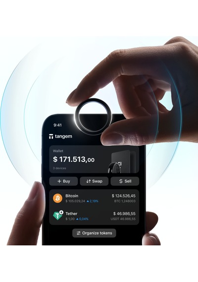 Tangem Wallet Ring Size 9 Kripto Para Cüzdanı Nfc-soğuk Cüzdan 1 Ring + 2 Cards