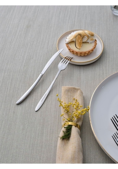 Karaca  Elegance Athena Platin 12 Kişilik 84 Parça Çatal Kaşık Bıçak Takımı