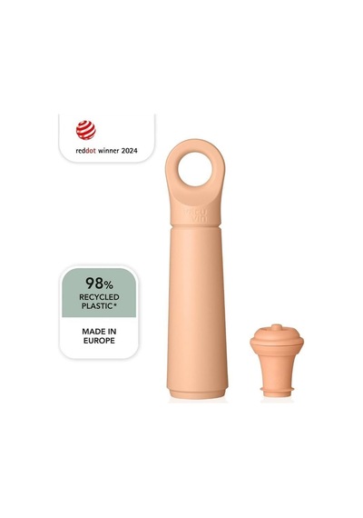 Vacu Vin 7811606 Şarap Vakum Seti 1 Pompa 1 Şarap Tıpası Somon Pembe
