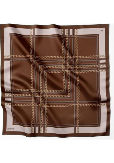 Armine İpek Eşarp Nostalji - 8845-09 Acı Kahve Twill Acı Kahve