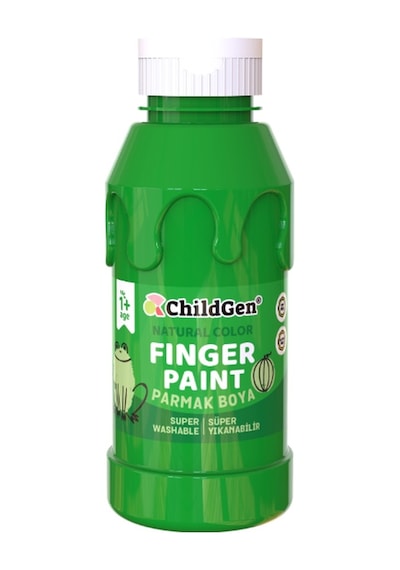 Childgen Süper Yıkanabilir Parmak Boya 350ml - Yeşil