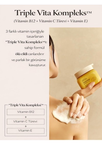 Lexroo Passıon & Beyond Vital Glow Tuzlu Vücut Peelingi Vitamin C E B12 Çift Tuz Arındırıcı Scrub