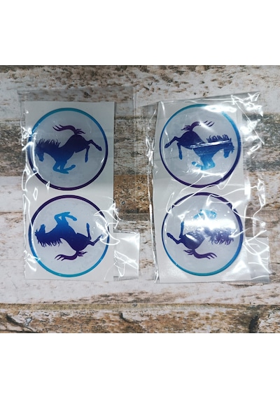 Sticker Mavi Beyaz Slikonlu Ferrarı 4x