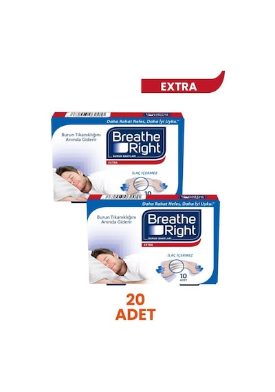 Breathe Right Extra Boy Burun Bandı 2 x 10 Adet
