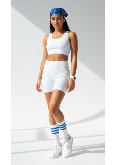 Plus Scorpion Unisex Tenis Çorabı 2 Lü Set Pamuklu, Nefes Alabilir, Günlük & Spor Kullanımına Uygun Beyaz Çorap Beyaz