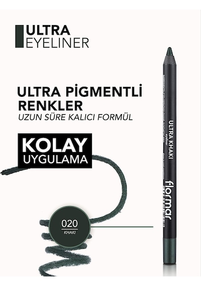 Flormar Haki Eyeliner- Ultra Eyeliner 020 Haki 8690604547241