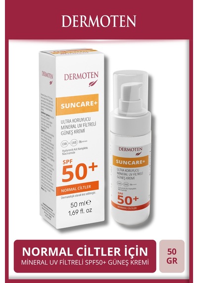 Normal Ciltler İçin Güneş Kremi Suncare+ Spf 50+ Faktör Uv Mineral Filtreli 50ml