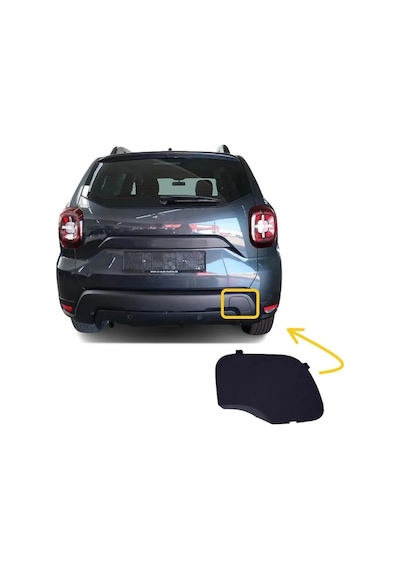 Renault Koruma Tamponu, 1 Adet. Arka Çekme Demiri Kapağı, Siyah. 511655594r 511653925r. 511655594r 511653925r
