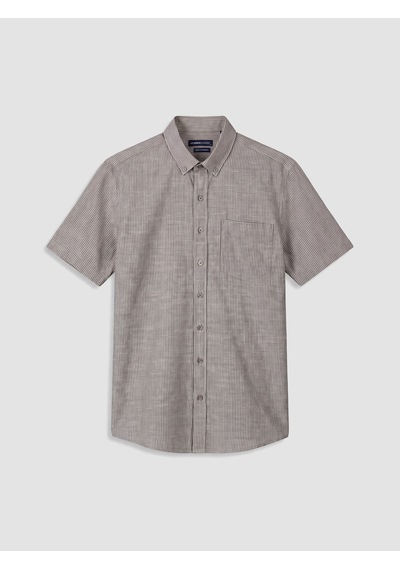 Lcwaıkıkı Classic Kahverengi Regular Fit Çizgili Poplin Erkek Gömlek