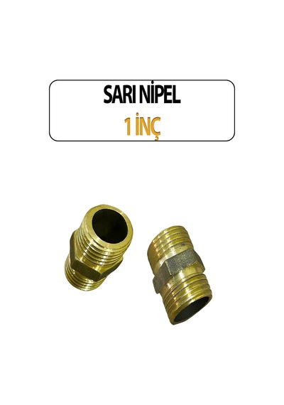 Pirinç Sarı Nipel 1 İnç