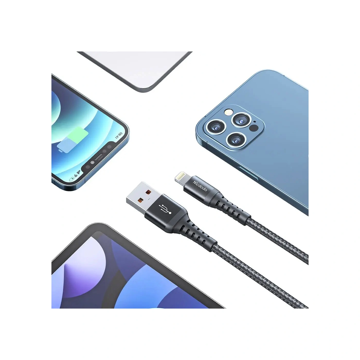 Mcdodo Ca-2261 Usb-a To Lightning 3a 1m Hızlı Data Şarj Kablosu - Siyah -