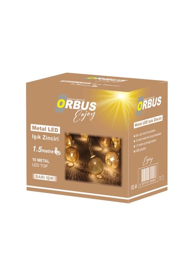 Orbus Metal Led Işık Zinciri 10 Adet Metal Led Usb'li 1.5metre