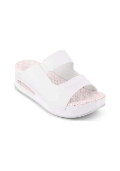 Muya Beso 35201 Anatomik Airmax Memory Foam Kadın Terlik Beyaz Beyaz