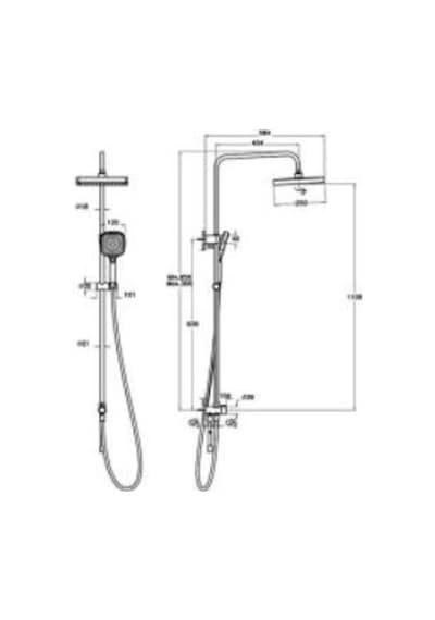 Artema Core Square A4591974 250 Duş Kolonu, Parlak Altın Diğer