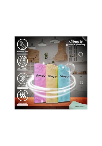 Orijinal İlbays Temizlik Bezi Avantaj Paketi 2x3 Lü Paket Toplam 6 Adet Microfiber Temizlik Bezi Diğer