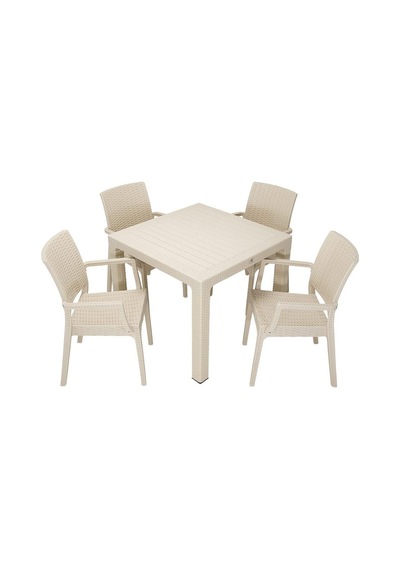 Luna Elit Rattan 90x90 Elit Koltuk Masa Takımı Çölbeji Çöl beji