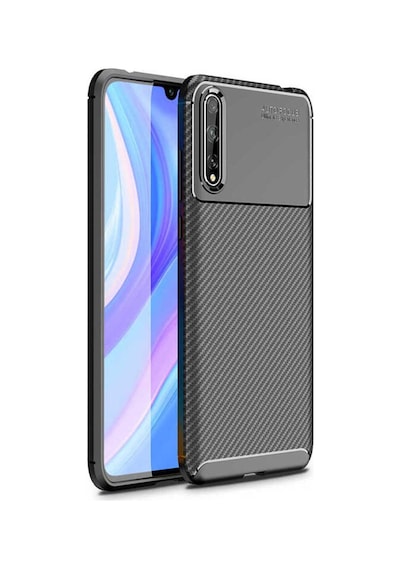 Huawei P Smart S Y8p Kılıf Zore Negro Silikon Kapak Siyah