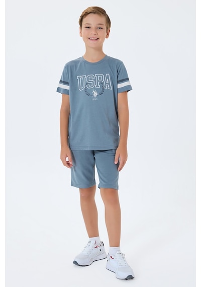 U.s. Polo Assn. Erkek Çocuk Gri Bermuda Takım Us2409-c-v1 Gri