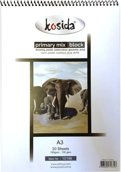 Kosida Primary Painting Blok A3 20 Sayfa 190 G 10 628 196