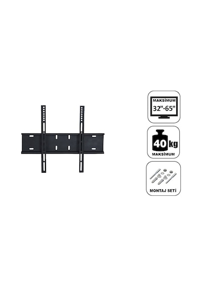 Teif 40 65 - 102 165 Ekran Sabit Tv Askı Aparatı - Led Lcd Plazma Tvler İçin Sabit Askı Aparatı - Su Terazili