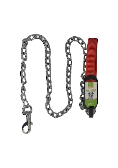 Nunbell Soft Saplı Kalın Zincir Gezdirme Kırmızı 4 Mm x 120 Cm Kırmızı