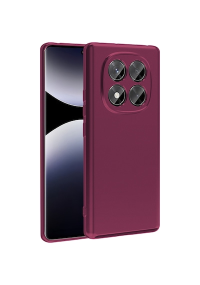 Noktaks - Xiaomi Uyumlu Xiaomi Redmi Note 14 Pro 4g - Kılıf Mat Soft Premier Silikon Kapak - Mürdüm - T37826 Mürdüm