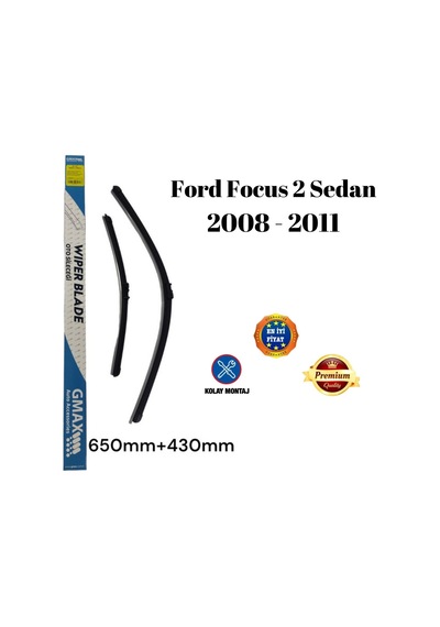 Ford Focus 2 Sedan 2008 2009 2010 2011 Uyumlu Ön Cam Silecek Süpürgesi Takımı 650+430mm