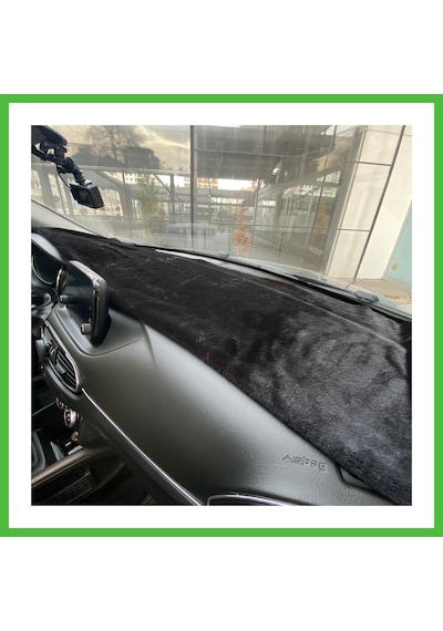 Vaveni Yumuşak Tüylü Oto Torpido Bagaj Üstü Örtü Peluş Halı Siyah 130x40cm Arz