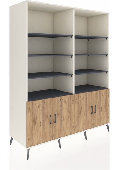 Kronos Gardrop 10 Raflı 4 Kapaklı 176x59x221 Aytaşı-çam/antrasit Beyaz Kronos Gardrop 10 Raflı 4 Kapaklı 176x59x221 Aytaşı-çam/antrasit Beyaz