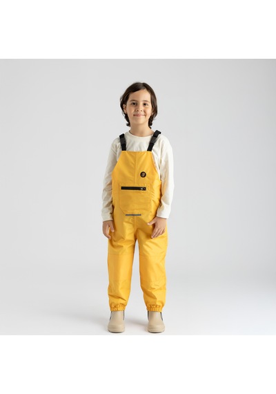 Ligenne Su Geçirmez Çocuk Yağmur Tulumu, Çıkarılabilir Polar Astarlı, Bantlı Dikişli Pure Mustard Sarı
