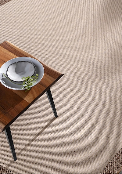 Elit Premium Sisal Jut Halı 1401 Hav Ve Toz Yapmaz Bordürlü Halı Krem-bej Krem - Bej